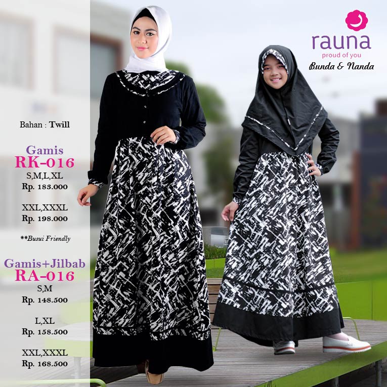 Baju Muslim Couple Ibu dan Anak Pink - Gamis kembar ibu dan anak original