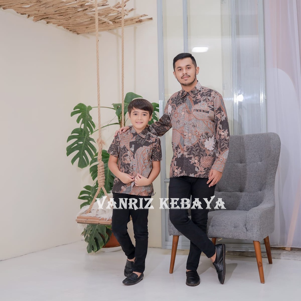 KEMEJA BATIK DEWASA COUPLE ANAK / BATIK PRIA COUPLE ANAK / BATIK ANAK COUPLE AYAH