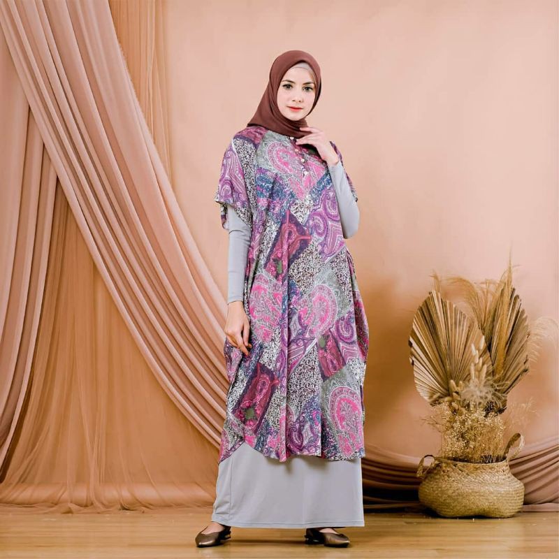 Homedress Pattern Violet Daster  Kekinian  Katun Rayon 