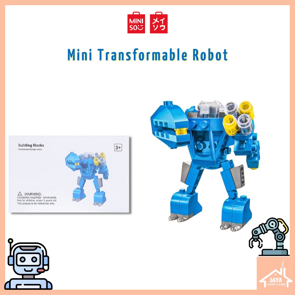 PROMO MURAH MINISO MINI TRANSFORTABLE ROBOT-BUILDING BLOCK ( SUPER HERO ) | LEGO Transformer