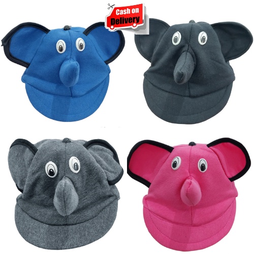 Topi Anak Gajah Usia 1-3 Tahun Laki Perempuan Bahan Kaos Fleece