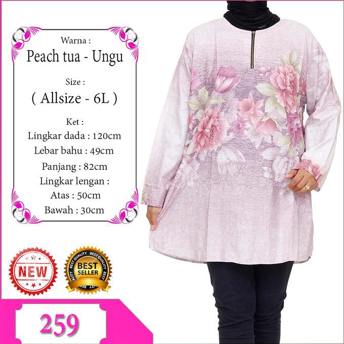  Baju  Atasan  Wanita  Jumbo Blouse Big Size Bahan katun 