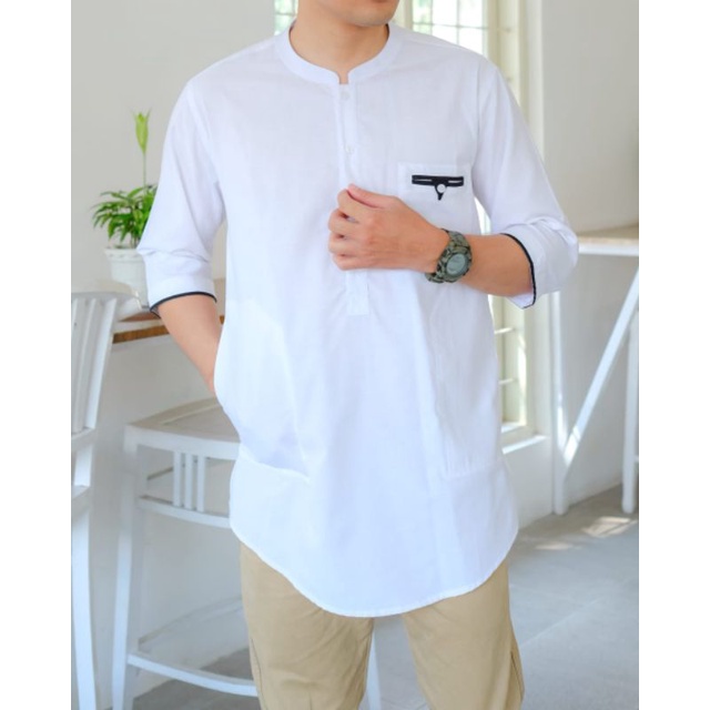 Baju koko pria model kurta bahan oxford