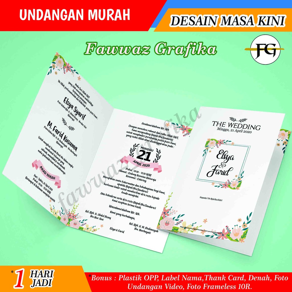 undangan, undangan murah, undangan pernikahan, undangan jasmine, undangan rustic