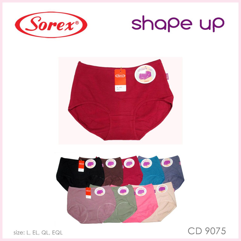 6pcs Celana Dalam Sorex 9075 Shape Up | CD Sorex | Celana Wanita Dewasa | Open Sorex Grosir 6pcs