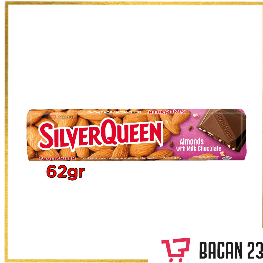 SilverQueen Almond ( 60 gr ) / Coklat Batang Kacang Almond / Bacan 23