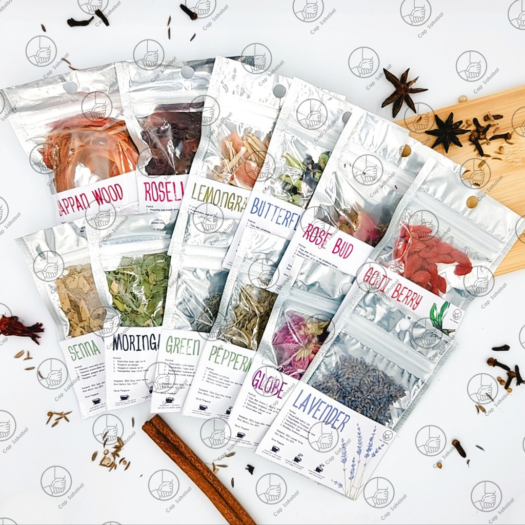 Kemasan Ekonomis TEA SERIES / Tisane / Artisan Tea / Flower Tea / Chamomile / Chrysanthemum / Telang / Safflower / Lavender / Teh Bunga / Tea Blend 100% PREMIUM QUALITY