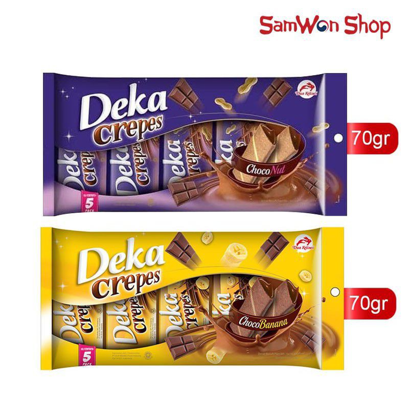 

DEKA CREPES 70 GRAM (1 PACK ISI 5 PCS) - CEMILAN WAFER RENYAH