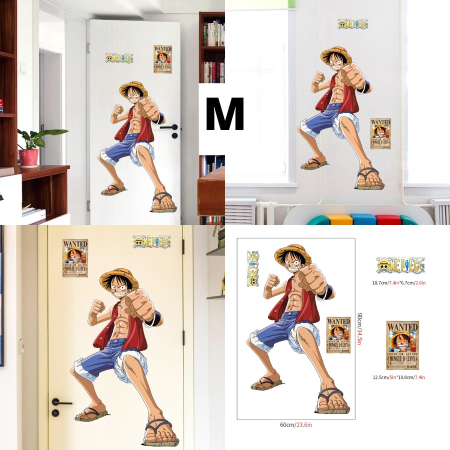 WALLSTICKER WALLSTIKER WALL STICKER STIKER DINDING ANIME ANIMASI FIGURE KARAKATER  KAPAL ONEPIECE WALLPAPER ONE PIECE SANJI LUFFY ZORO NAMI WANTED WALSTICKER DEKORASI RUANG TAMU KAMAR TIDUK ANAK ANAK CEWEK COWOK WALSTIKER PAPER TEMBOK WALLPEPER KARTUN