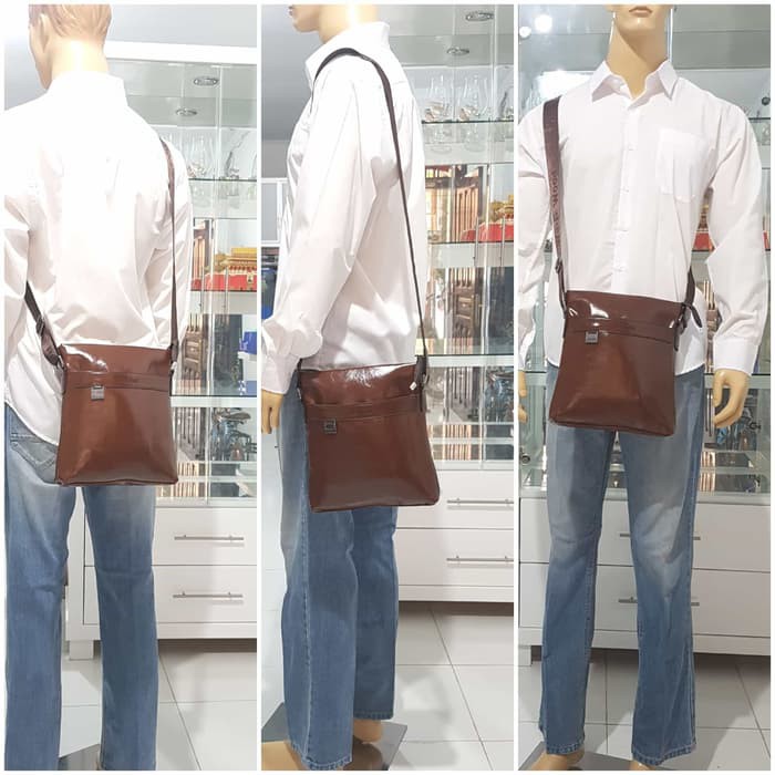 Mega_1688 Tas Selempang Pria Kulit Tas Slempang Cowok WEST WOOD MG513