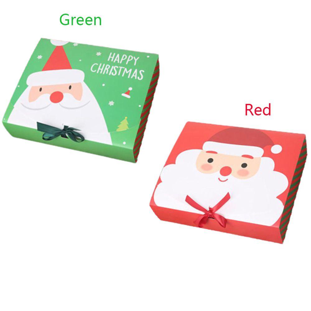 Solighter 10PCs Merry Christmas Box Favor Kotak Permen Kertas Coklat