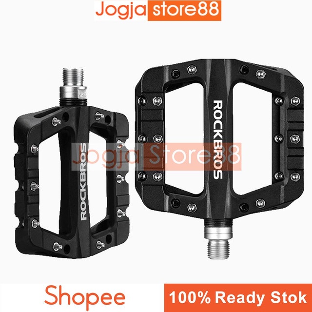 Pedal Sepeda MTB | Rockbros Aluminium Alloy Non Slip - Black