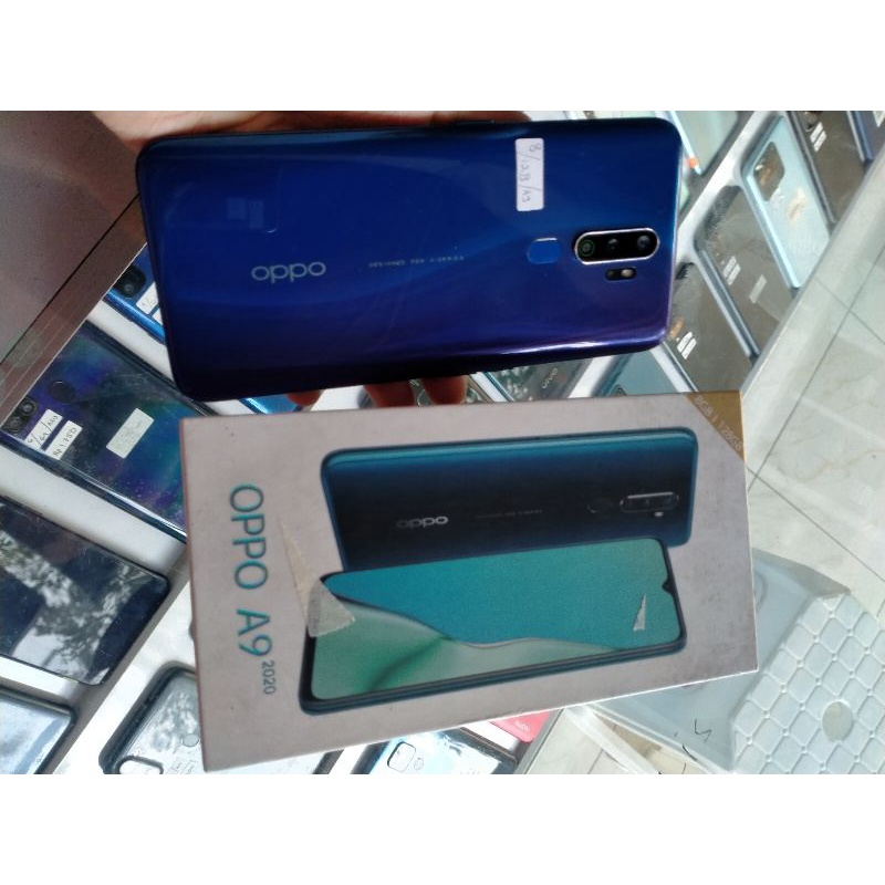 Jual OPPO A9 2020 8/128GB SECOND/BEKAS FULLSET LIKENEW | Shopee Indonesia