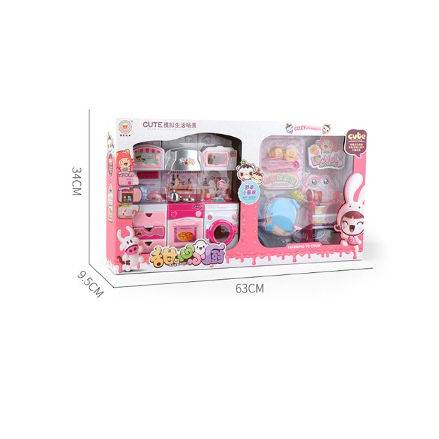 J3 - Mainan kitchen Set dapur dengan boneka lucu