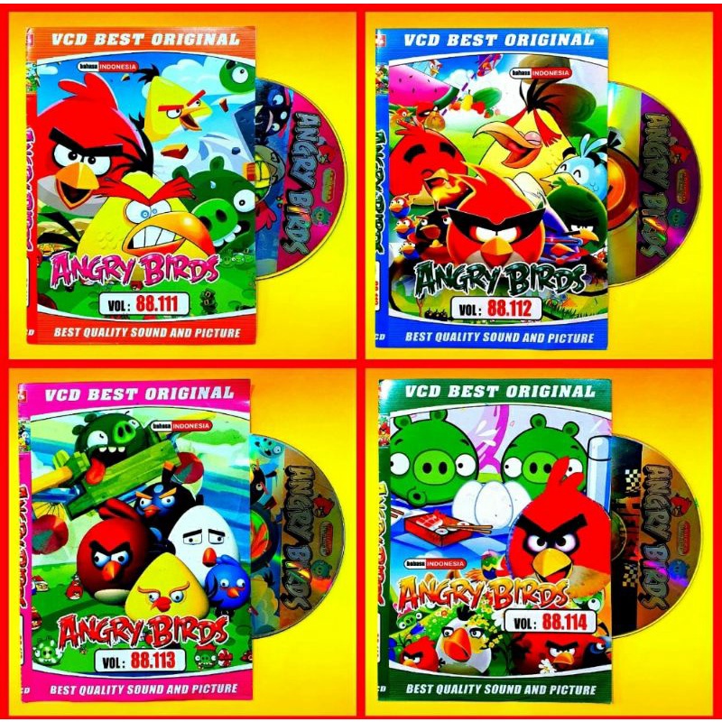 Variasi Kaset Film Angry Birds Dubbing Suara Bahasa Indonesia-Disc Kaset Film Kartun Anak Angry Bird