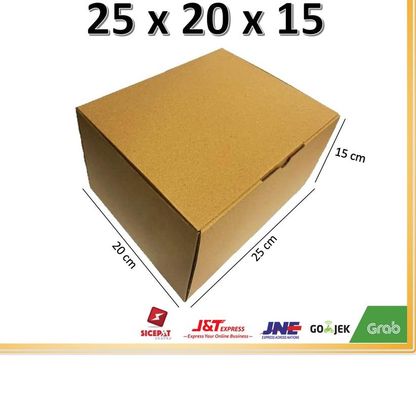 

☻ ( 10 pcs ) kardus 25x20x15 cm....Die Cut kotak tas -aksesoris-dll model box pizza ➩