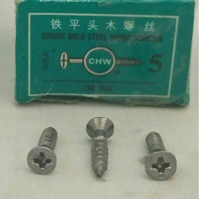 Skrup kayu 5/8x5 CHW, sekrup kayu 5/8x5, harga untuk 1 kotak