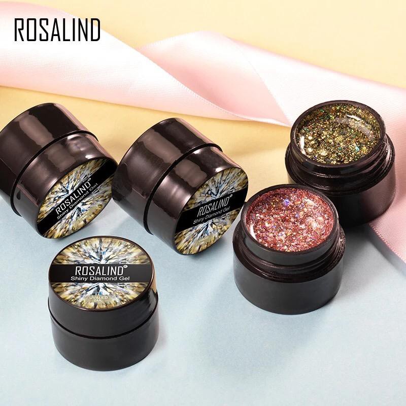 ROSALIND SHINY DIAMOND GEL SHINNY 5ml glitter pot gel rosalind kutek gel glitter nailart nail art