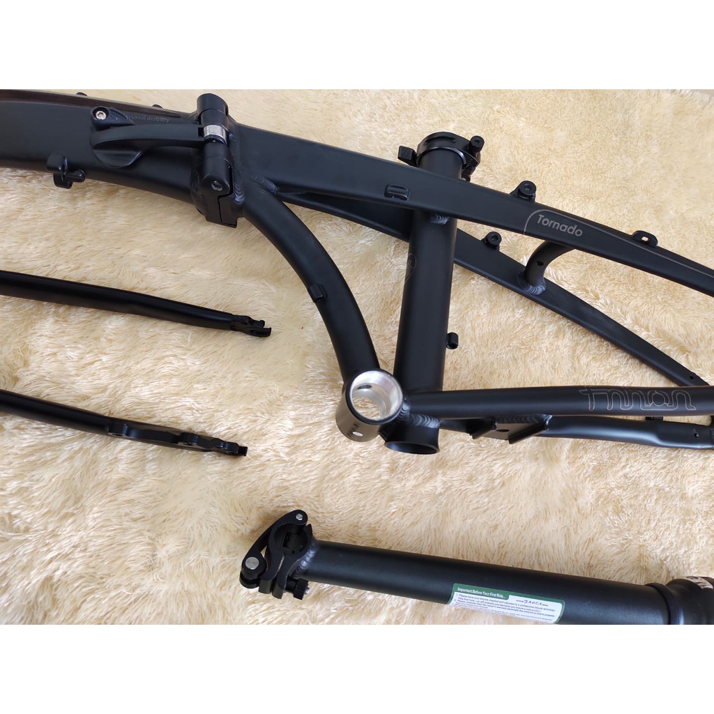 Frameset Fnhon Tornado Hitam Doff 20 22 inch