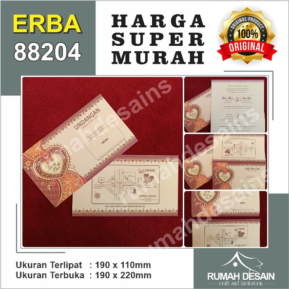 Blanko Undangan Kosong ERBA 88204 ( Harga Termurah ) Produk Original 100%