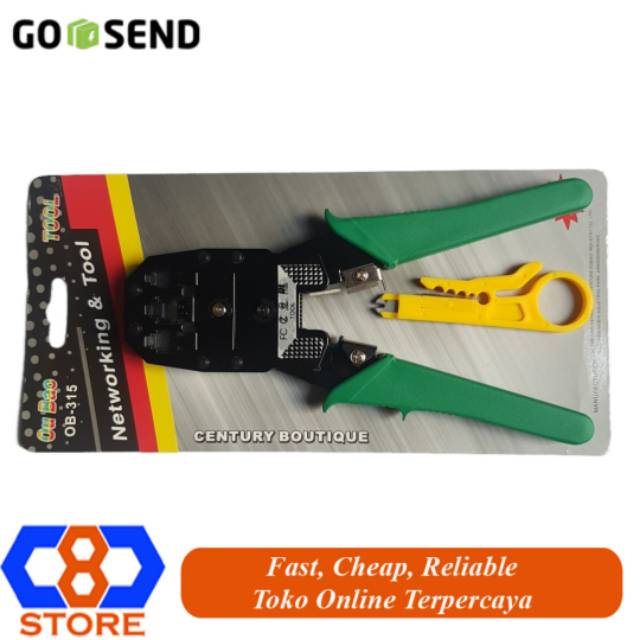 TANG CRIMPING RJ45 RJ11 TANG CRIMPING HIJAU CRIMPING TOOL