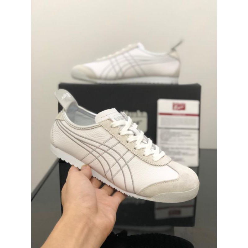 sepatu onitsuka tiger mexico 66 original white silver