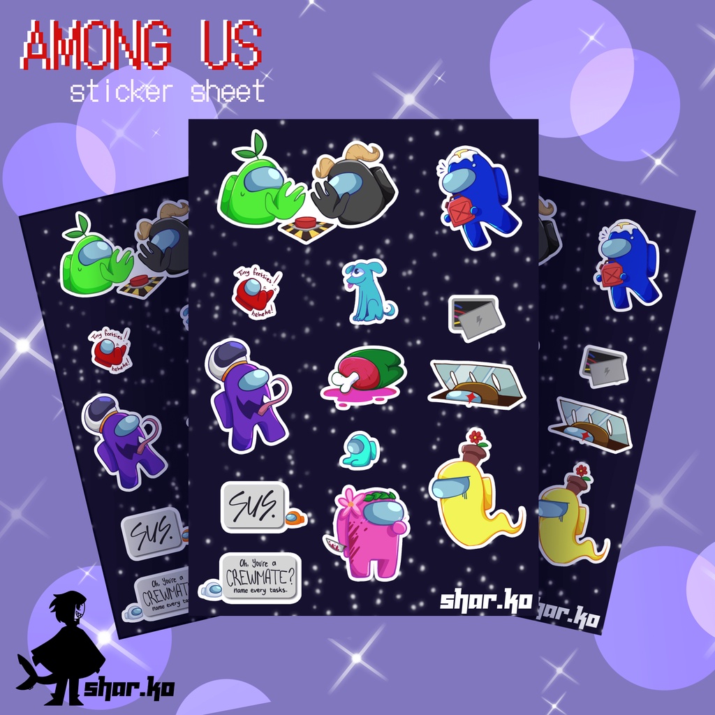 

Among us Sticker sheet - Among Us Fan Merchandise [ANARCHIZT CREATIVES]