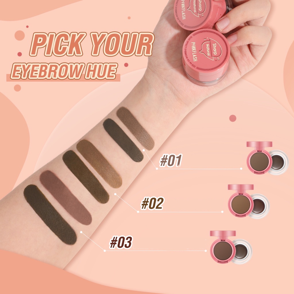 PinkFlash Duo Effect Eyebrow Kit PF-E22