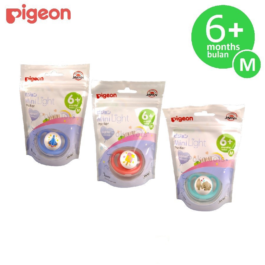 Pigeon Baby Mini Light Silicone Pacifier S M L - Empeng Bayi Ada Tutup