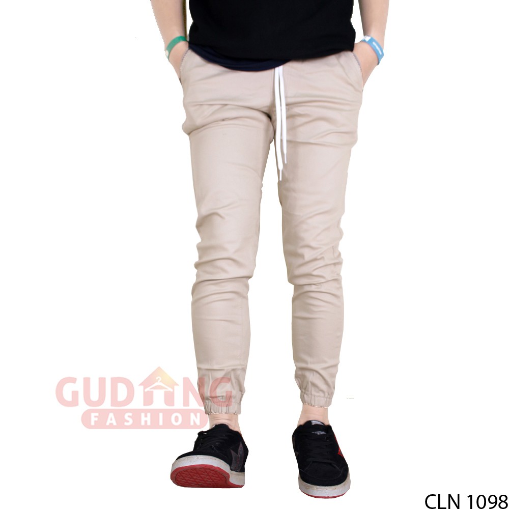 Celana Jogger Polos Pria Casual Panjang - CLN 1098