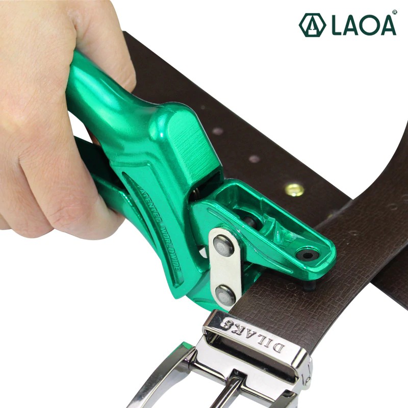 

FREE ONGKIR LAOA Green Color Hole Puncher Punching Forceps For Belt Card Snap Button Eyelet Punch