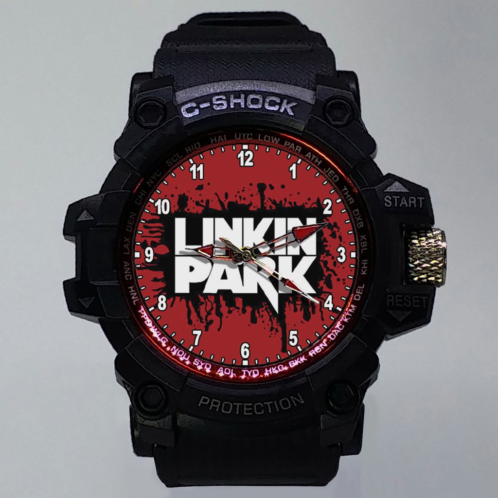 (ISTIMEWA BOSSQUE) JAM TANGAN LINKIN PARK LIST MERAH - EXCLUSIVE 5