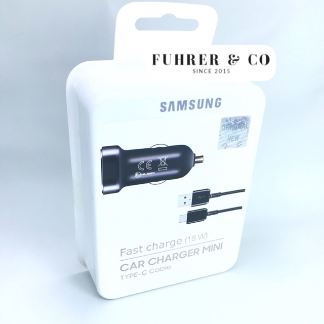 Car Charger Mini Charger Mobil Samsung A5 A7 S8 Note 8 18W Fast Charging