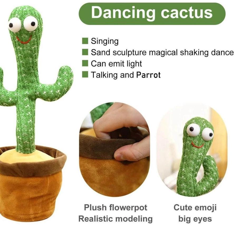 Mainan Anak Boneka Cactus Boneka Pintar Cactus Toy Boneka Cactus Yang Bisa Bicara Menari Bergoyang Original Boneka Cactus Toy Dengan Bentuk Sangat Unik Mainan Anak Pintar