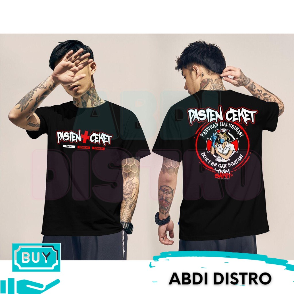 C14 / PASIEN CEKET DIVISI MENOLAK SEMBUH SUSTER MASKER / KAOS TEAM SAKIT / KAOS MURAH / KAOS PRIA