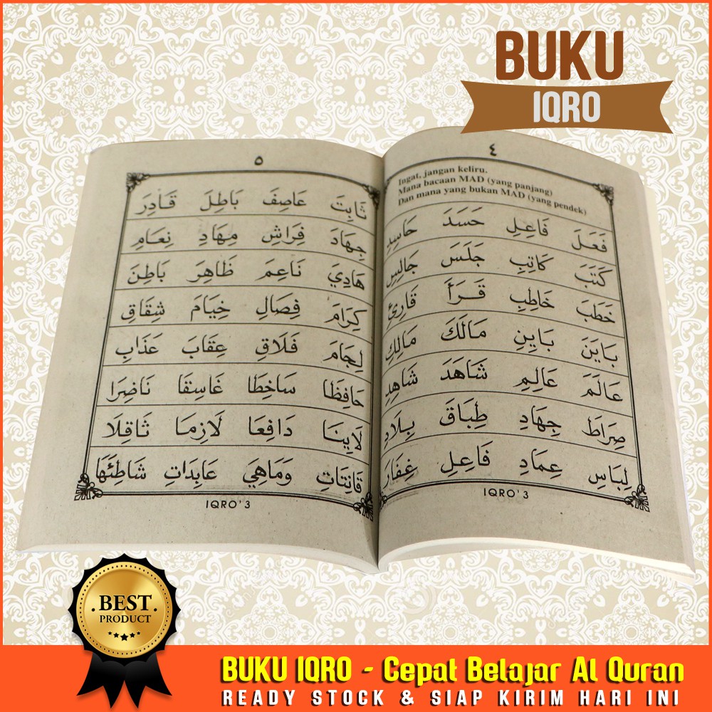 Buku iqro - cara cepat belajar membaca al quran jilid 1-6 lengkap | BeeCost