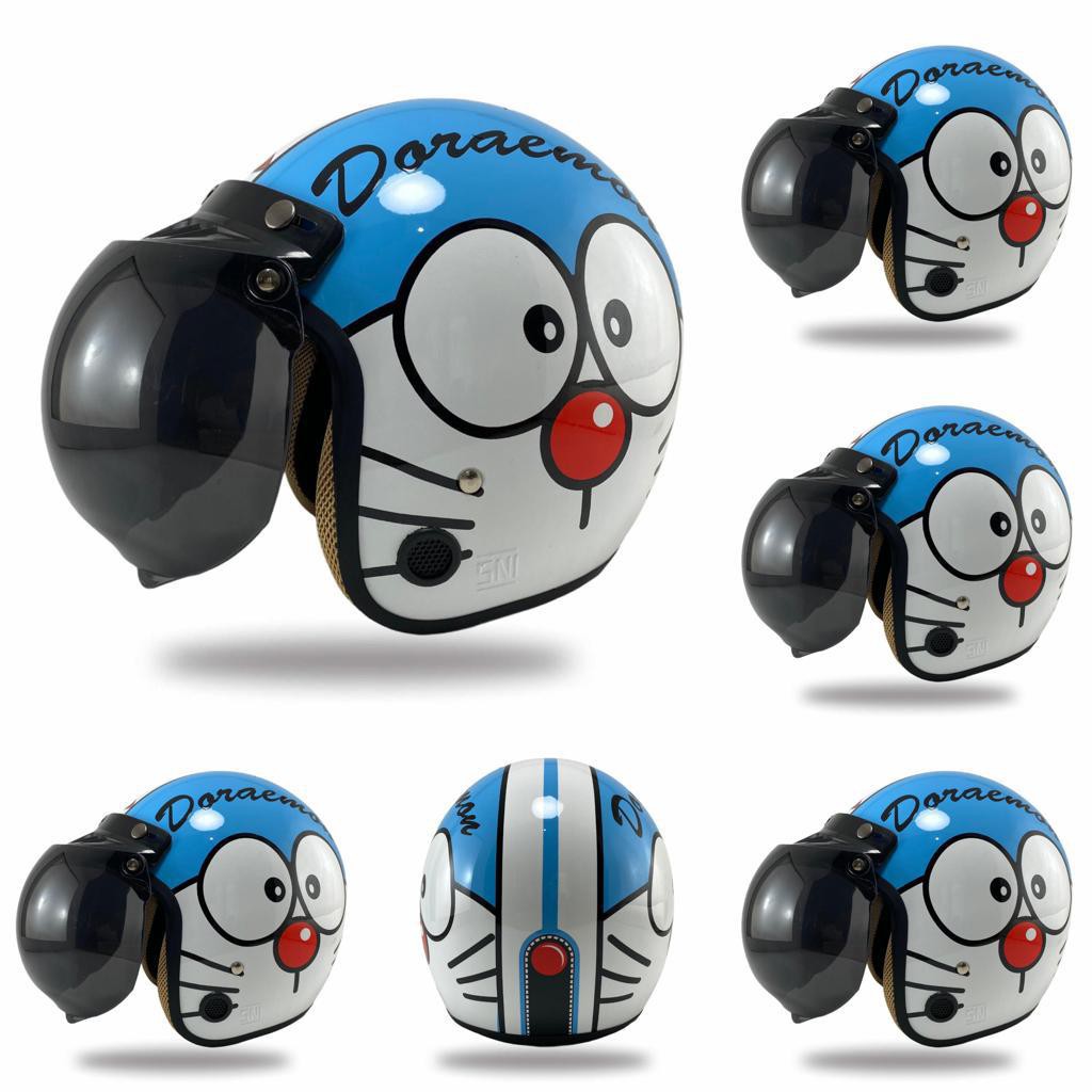 Helm Bogo Doraemon Look Gloss Sni Untuk Dewasa