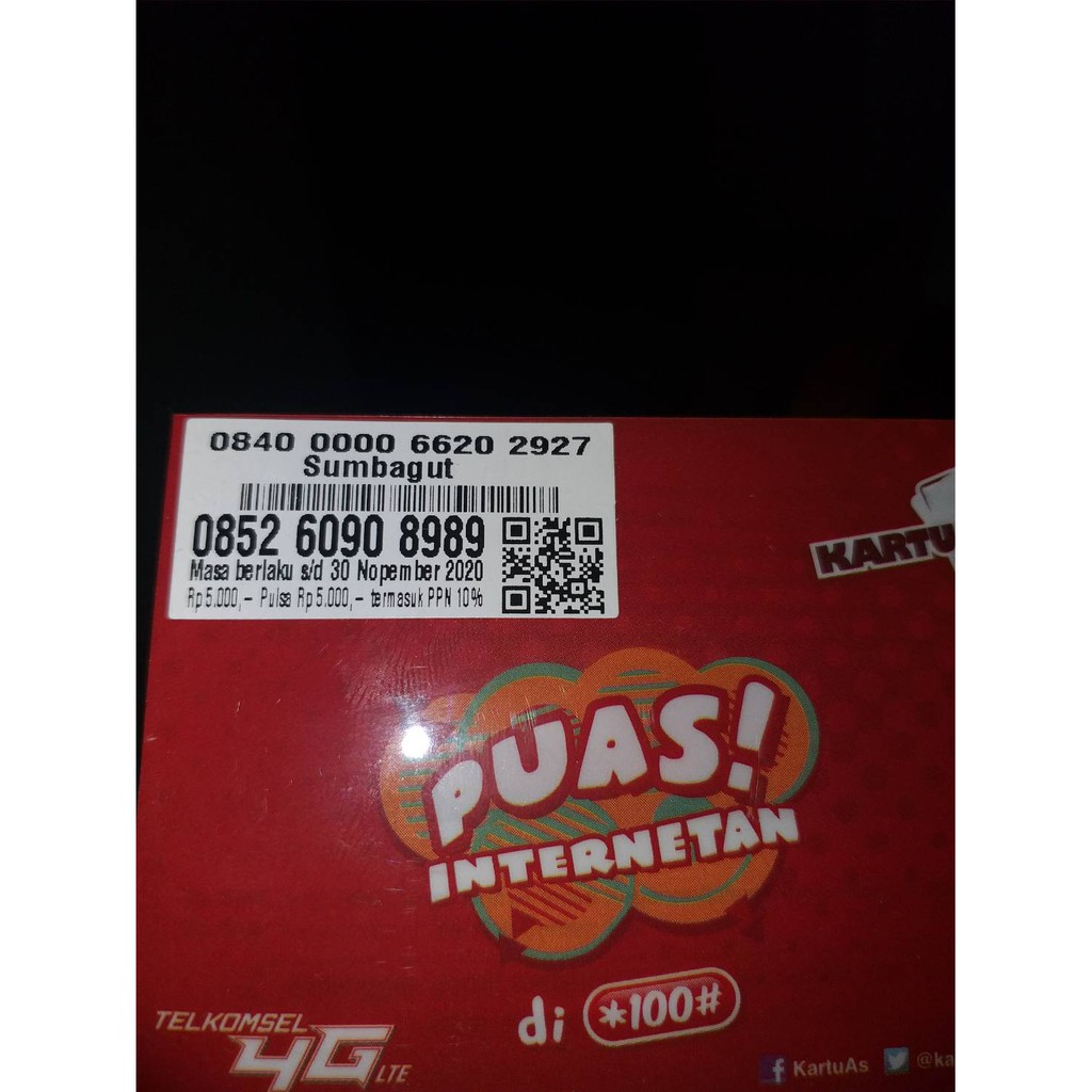 NOMOR CANTIK TELKOMSEL KARTU AS 4G SERI ABAB 8989 RAPIH - 0852 6090 8989