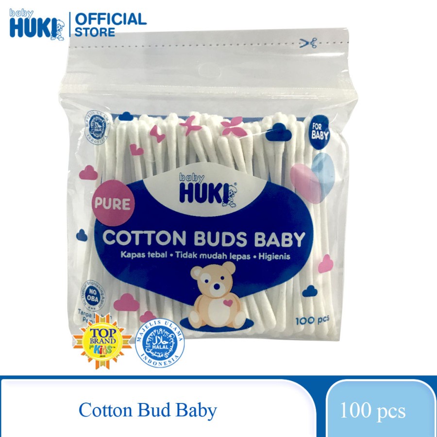 Baby Huki Pure Cotton Buds  For Baby 100 Pcs