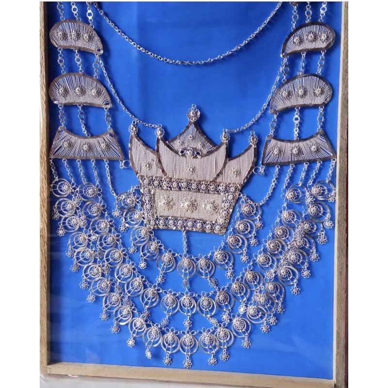 AKSESORIS PENGANTIN, KALUNG RUMAH MINANG JUMBO VARIAN PERAK MURAH