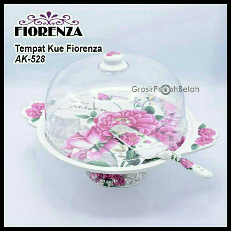 Tempat Kue / Bolu Bulat Keramik Fiorenza AK-528 [Khusus GoSend]