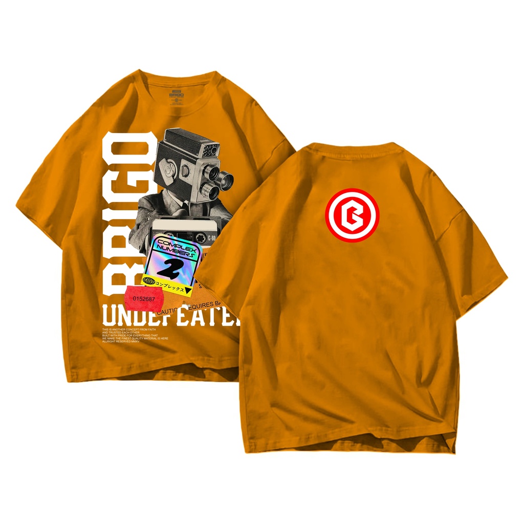 Kaos Oversize Print DTF UNDIFEATED FRONT II BRIGO Kaos Oversize II Kaos Jumbo Size Pria &amp; Wanita