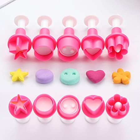 

Navi_Lezatoz Plunger Fondant Basic Set 5In1/ Cetakan Cutter Plunger Bintang Hati Bunga Bulat