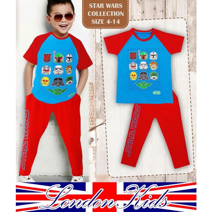 London Kids StarWars || Setelan Anak Cowo Celana Panjang