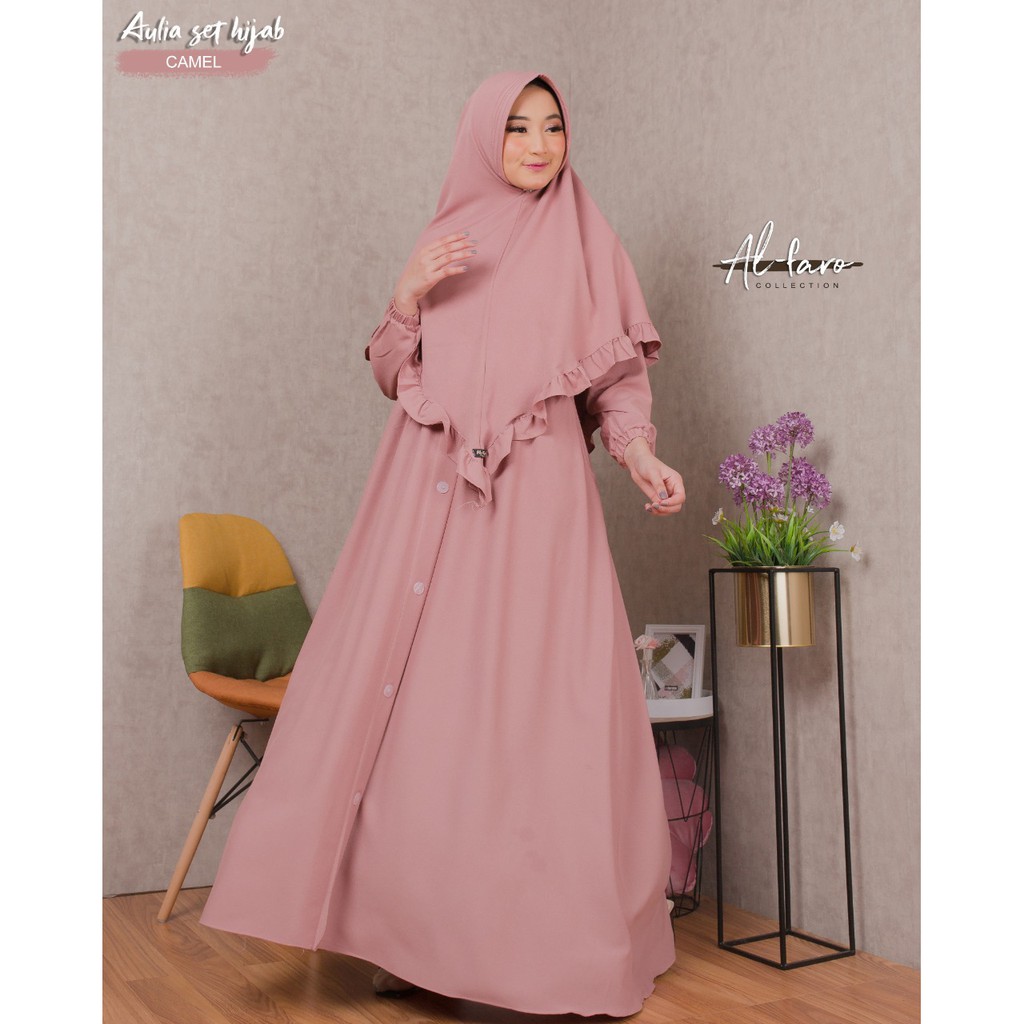 GAMIS SYAR'I AULIA SET ORI BY ALFARO [GAMIS SET HIJAB]