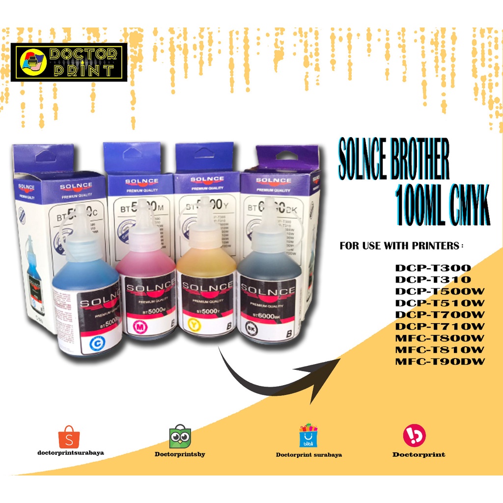Tinta Brother Solnce BT5000 BT6000 CMYK