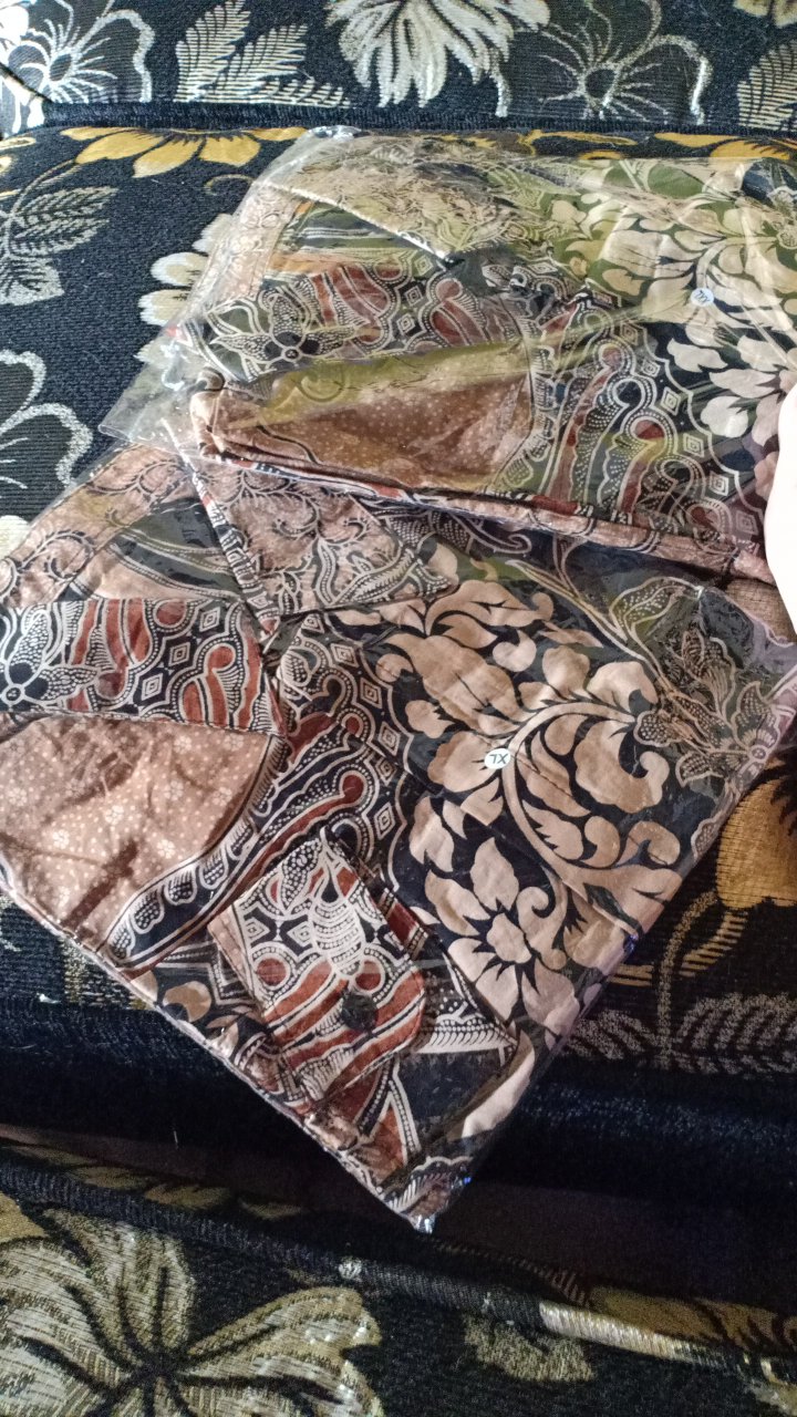 Size M L Xl Xxl Xxxl Bswart Batik Hrb026 Kenongo Hem Panjang Pekalongan M L Xl Batik Pria  Bw 002