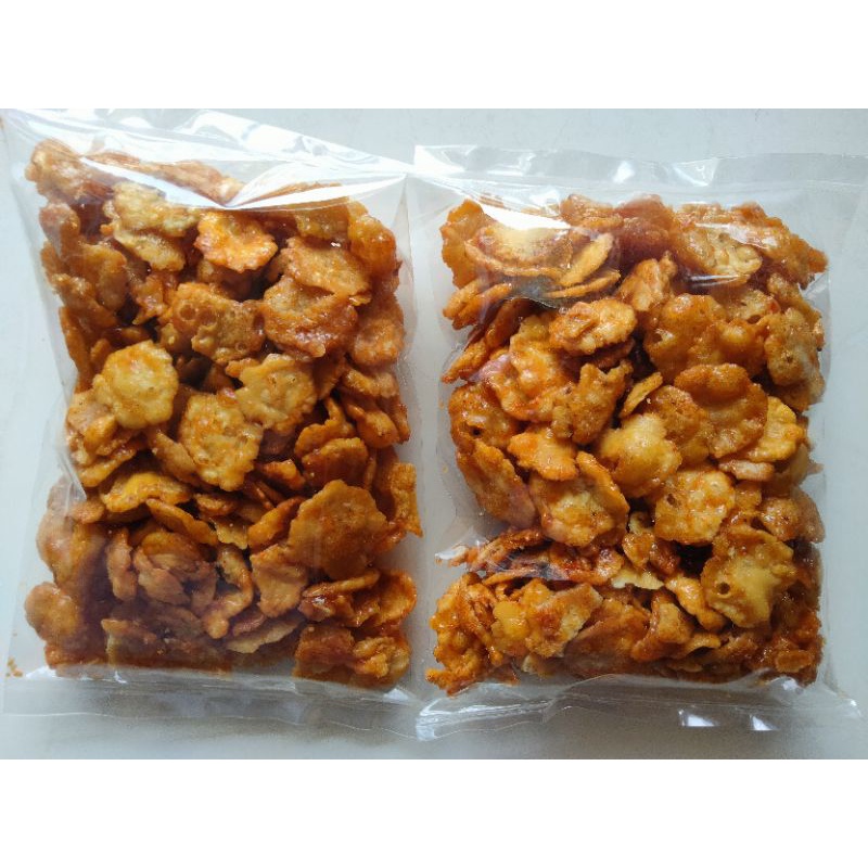 

Emping Buntet pedas manis gurih empuk.