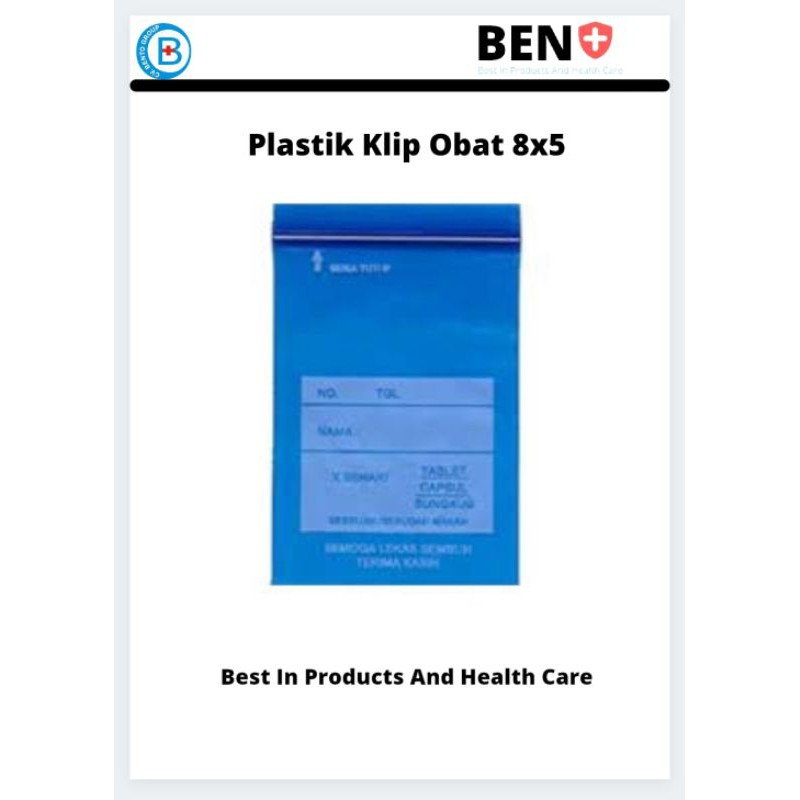 Plastik Klip Obat Ukuran 8x5 Biru