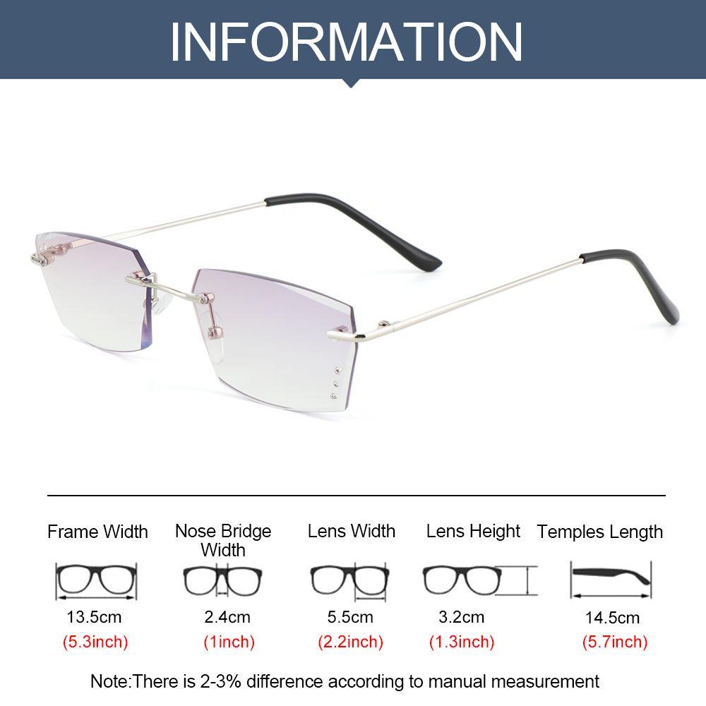 Lily Kacamata Baca Anti Blue Light Perlindungan Radiasi Anti-UV Transparan Metal Frame Eyeglasses